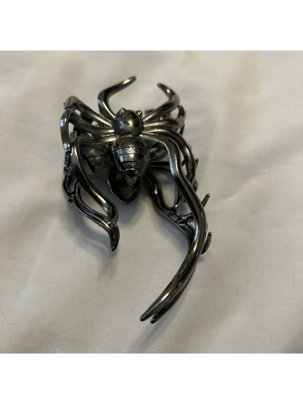 Spider Hair Claw Clip Metal Silver Emo Goth Punk Large Great Grip New